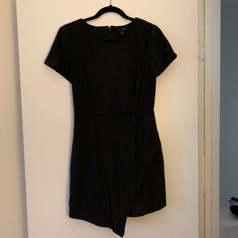 suede black dress